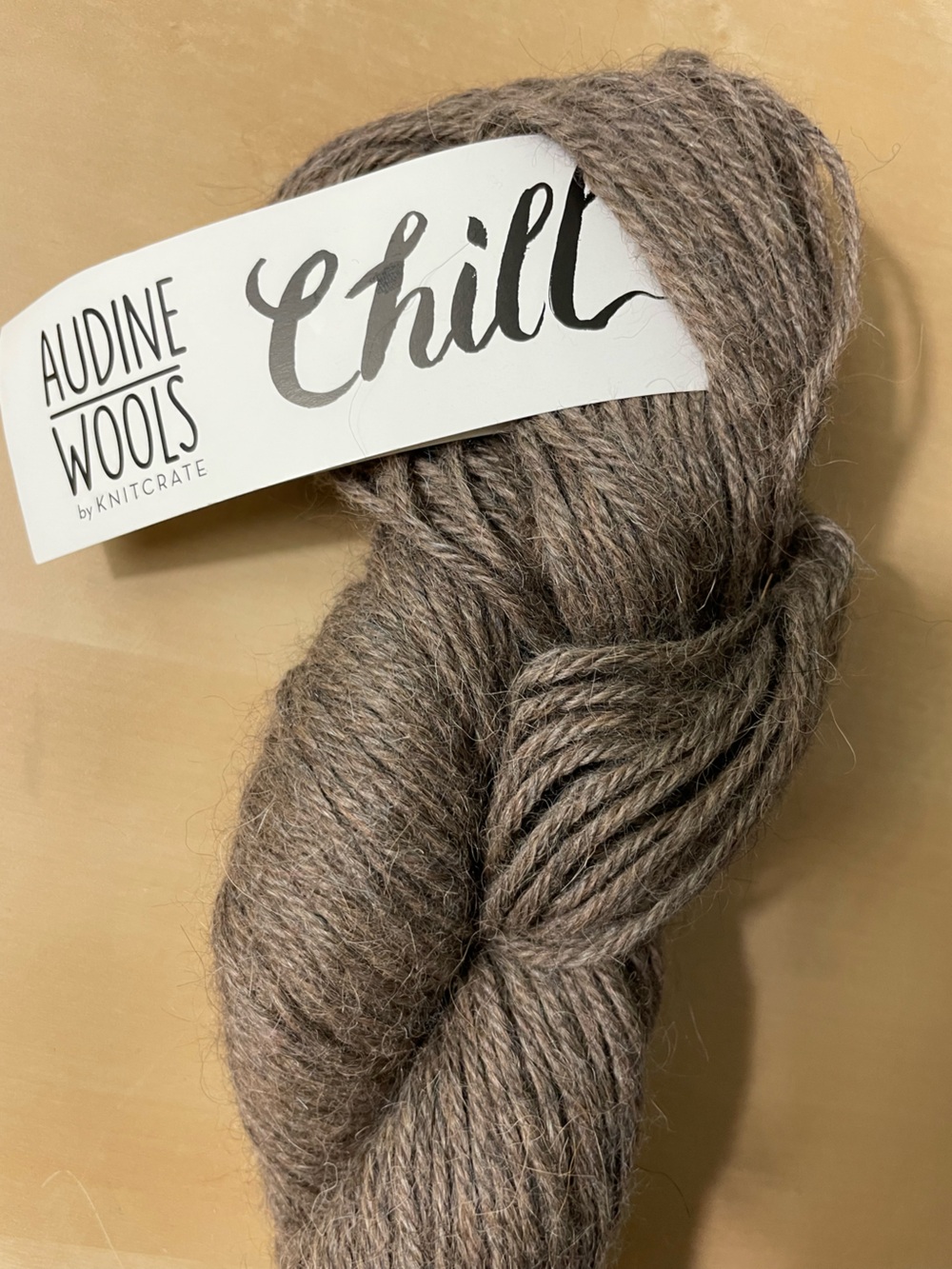 Audine Woods Chill Natural Brown Yarn - Soft Home Art Fiber